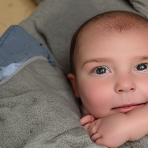 

Une image d'un bébé souriant tenant un biberon, avec une croûte de lait sur son menton et sa joue. La photo illustre l'article et montre